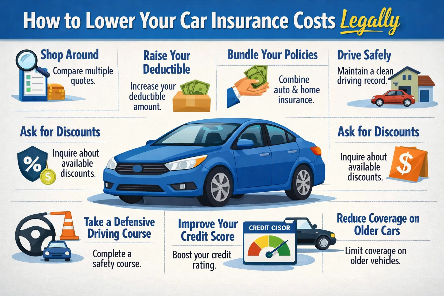 How to Lower Your Car Insurance Costs Legally Hero Image